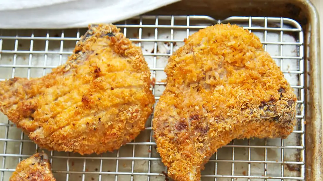 Crispy Parmesan-crusted pork chops