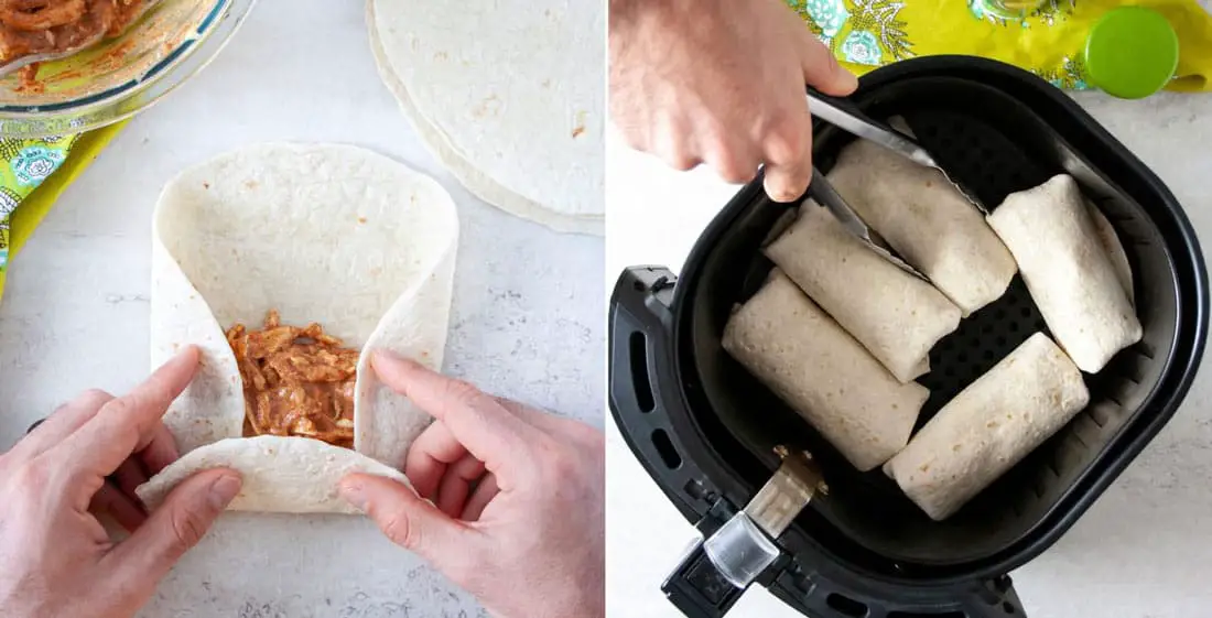 How to cook Air Fryer Chicken Burritos