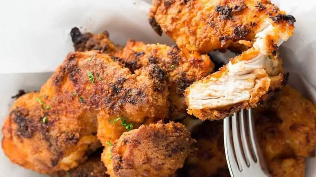 Oven fried chicken without flour -  Step by steps process