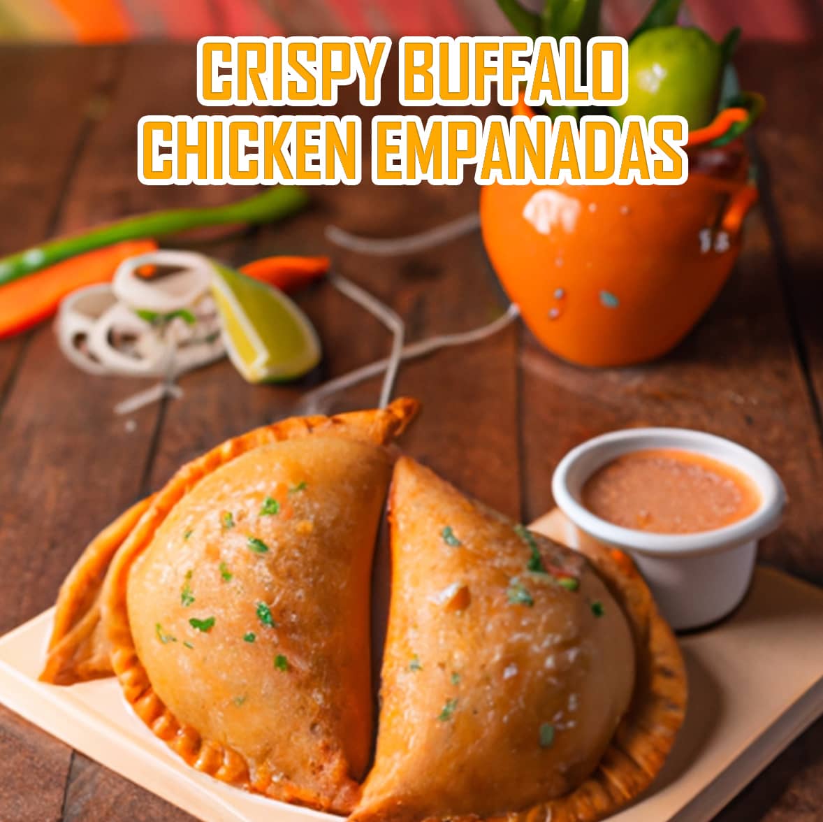 Crispy Buffalo Chicken Empanadas