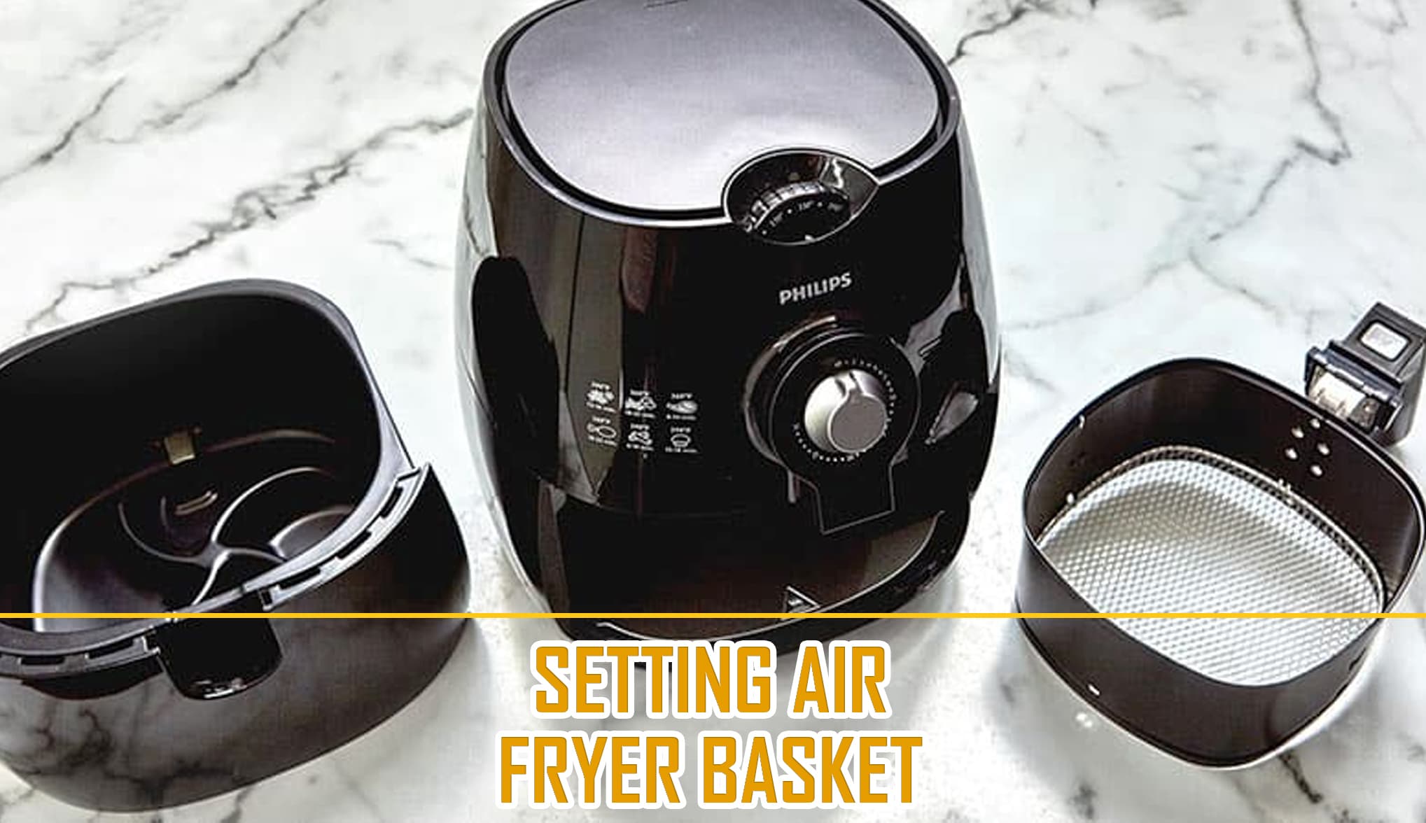 Setting air fryer basket