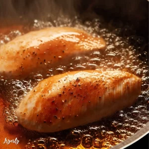 Preheat a medium skillet over medium heat and add 1 tbsp of oil and 2 tsp of butter to the frying pan. Let the butter melt. Pour the seasoned chickens into the hot oil and bake for 3-4 minutes. Go on cooking until they turn brown on both sides.