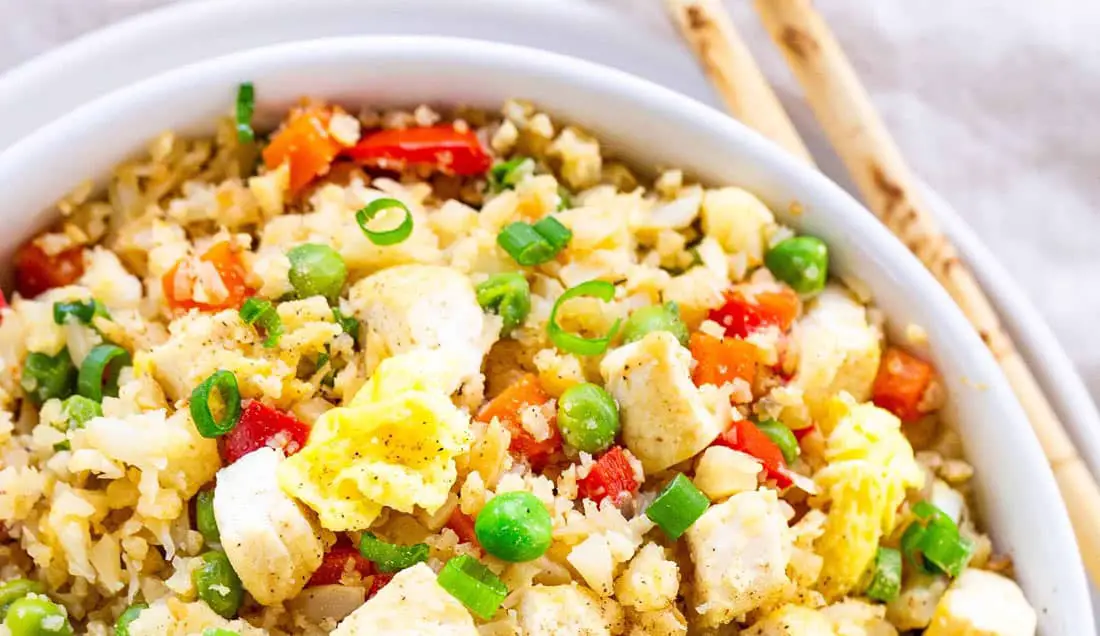 Air-Fryer,-Grilled-Cauliflower-Rice Air Fryer Grilled Cauliflower Rice