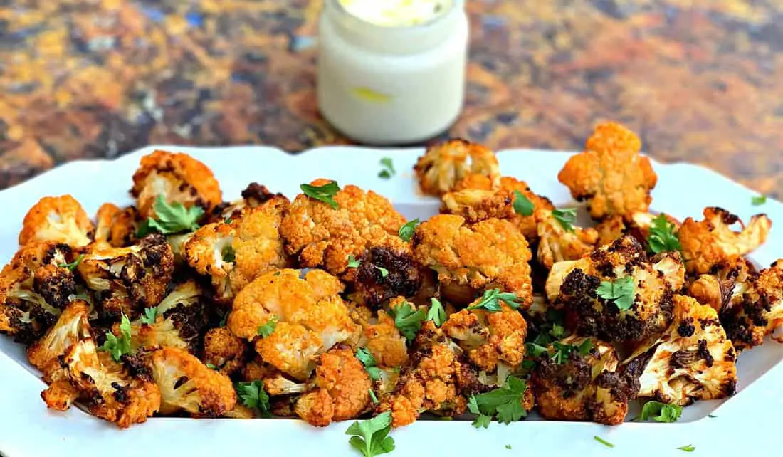Vegan-Air-Fryer-Buffalo-Cauliflower Vegan Air Fryer Buffalo Cauliflower