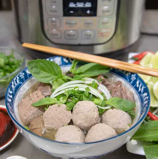 Pho Soup With Spicy Veal Meatballs Recipe