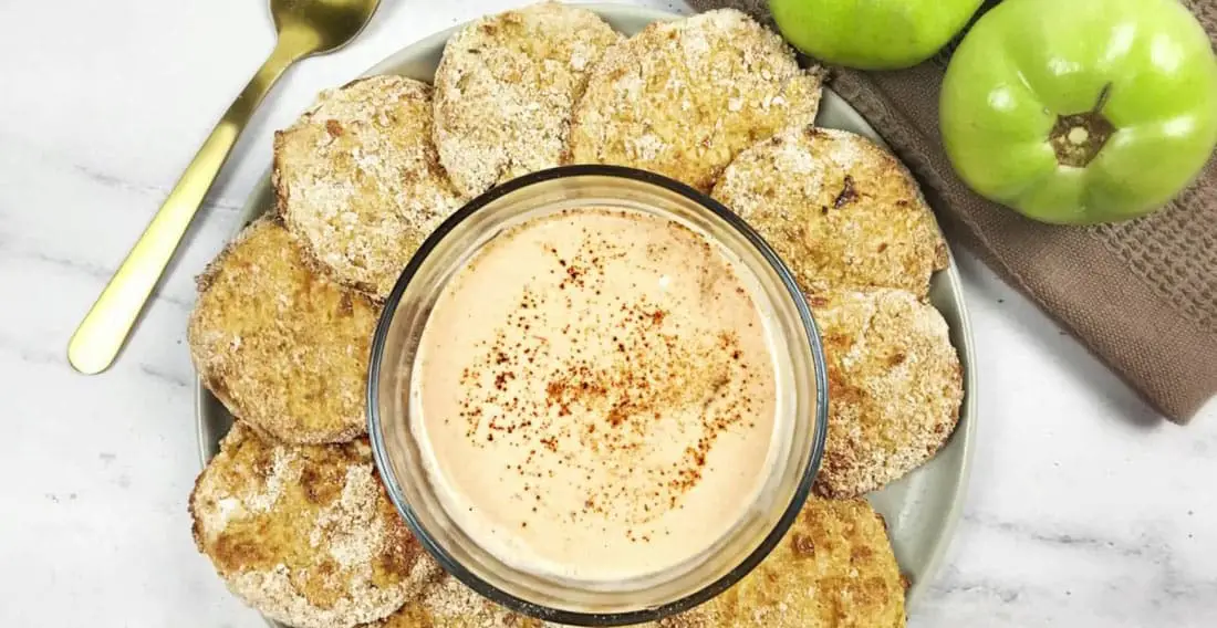 Air-Fryer-Fried-Green-Tomatoes-with-Ranch-Salsa Air Fryer Fried for Green Tomatoes with Ranch Salsa